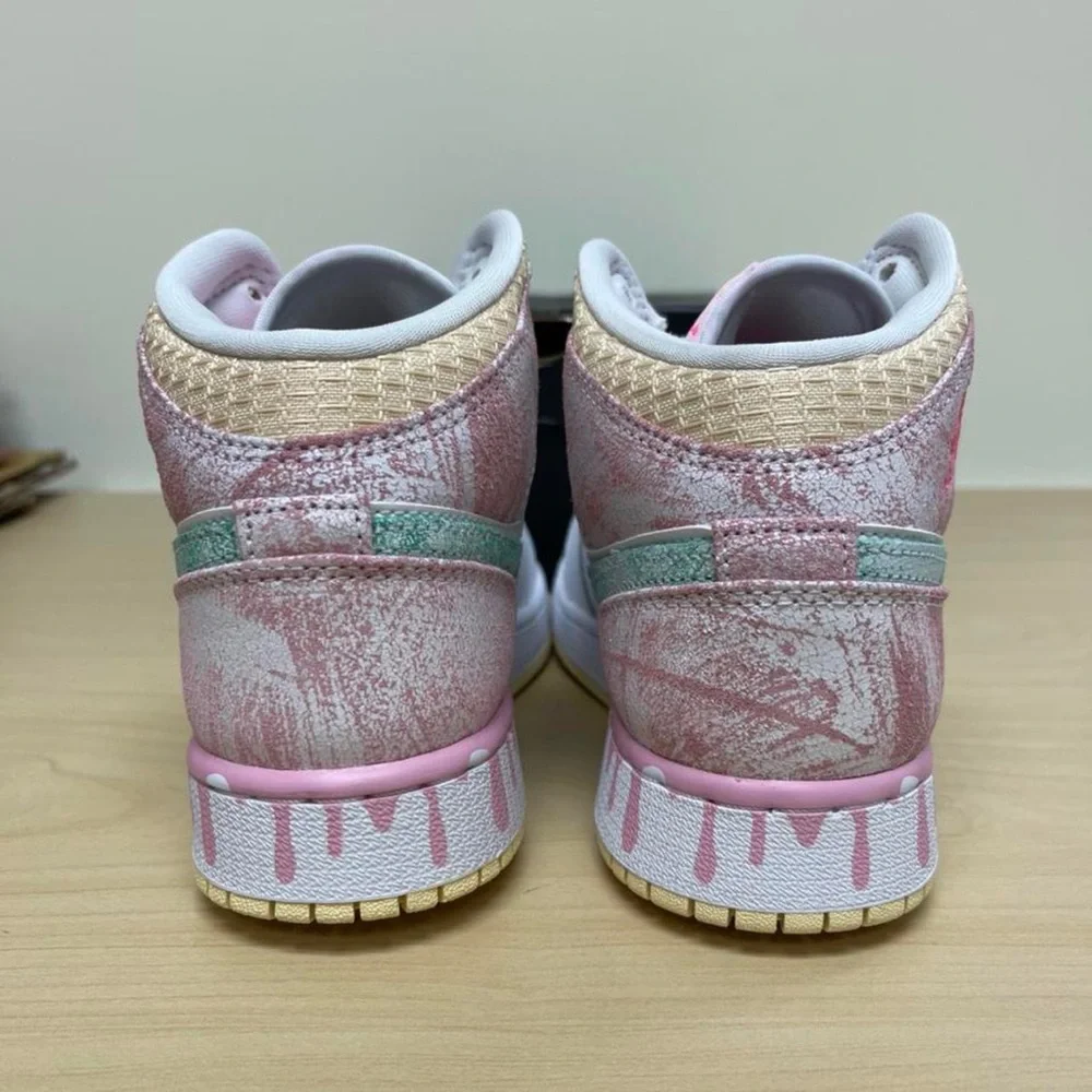 Nike Air Jordan 1 mid se gs ice cream paint drip - Picture 4 of 4